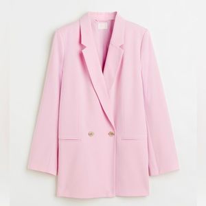 H&M oversized blush pink blazer